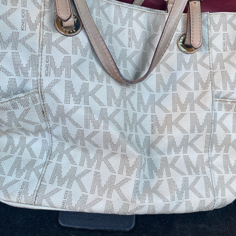 Michael Kors Beige Monogram Tote